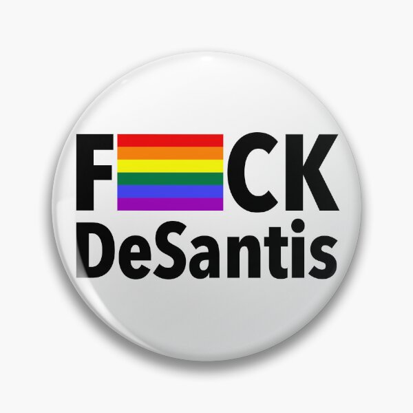 Item preview, FCK DeSantis - Censored with a Gay Pride Flag (black) designed and sold by Thelittlelord.