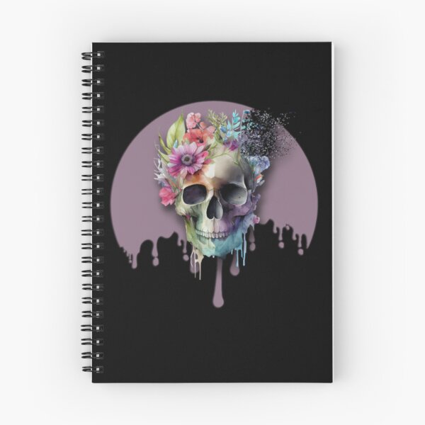 Item preview, Os Et Botanique Skulls Flowers Dripping Purple designed and sold by AlpacaSmokes.