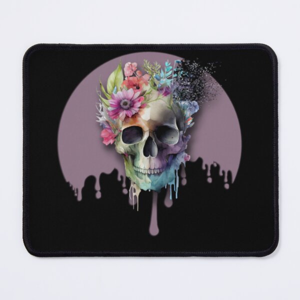 Item preview, Os Et Botanique Skulls Flowers Dripping Purple designed and sold by AlpacaSmokes.