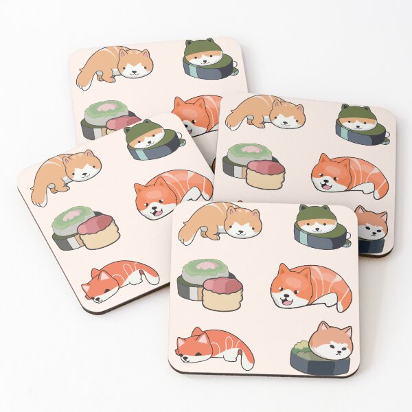 Item preview, Shiba Inu Sushi Pack designed and sold by StickerWorlds.