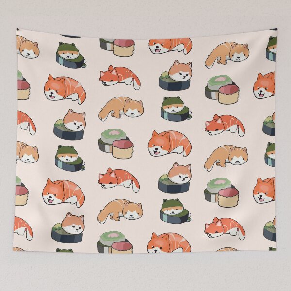 Item preview, Shiba Inu Sushi Pack designed and sold by StickerWorlds.