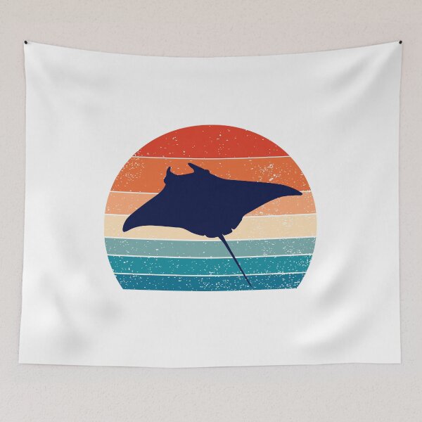 Item preview, Retro Design Manta Ray T-Shirt and Gifts For Manta Ray Lover, Animal Lover designed and sold by Kenny789.