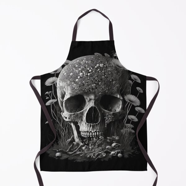 Item preview, Creepy Skull with BloomingFlowers - Goth Wicca Occult designed and sold by WILDEVIOLET.