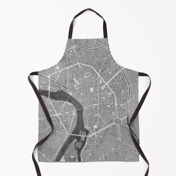 Item preview, Map of Toulouse downtown (France) in gray vintage style designed and sold by blursbyai.