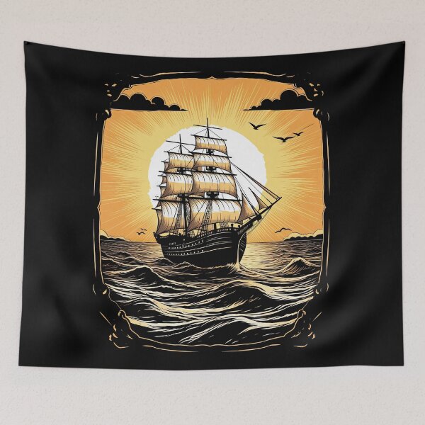 Item preview, Pirate Ship at Sunset designed and sold by ArtShiftFL.