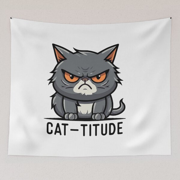 Item preview, Angry cat with attitude - Cat-titude designed and sold by Gerald Waters.