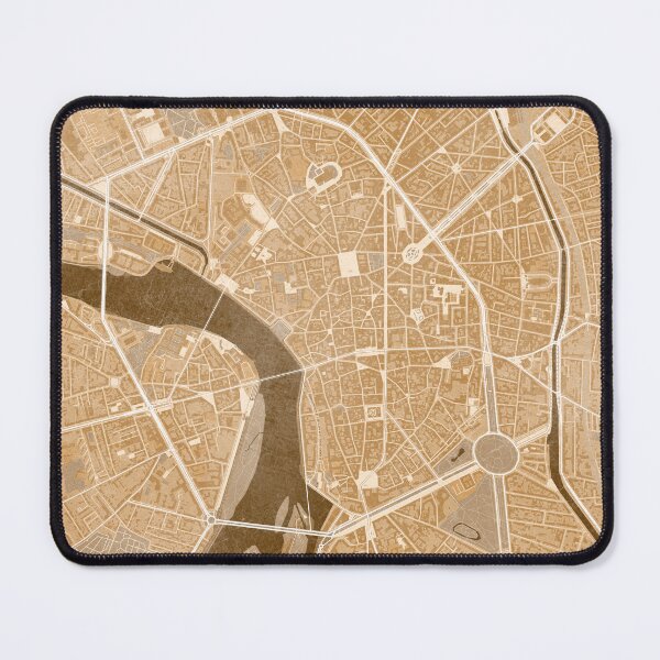Artikelvorschau, Map of Toulouse downtown (France) in sepia vintage style  entworfen und verkauft von blursbyai.