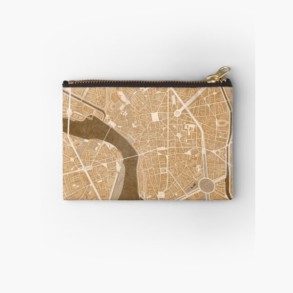 Item preview, Map of Toulouse downtown (France) in sepia vintage style  designed and sold by blursbyai.
