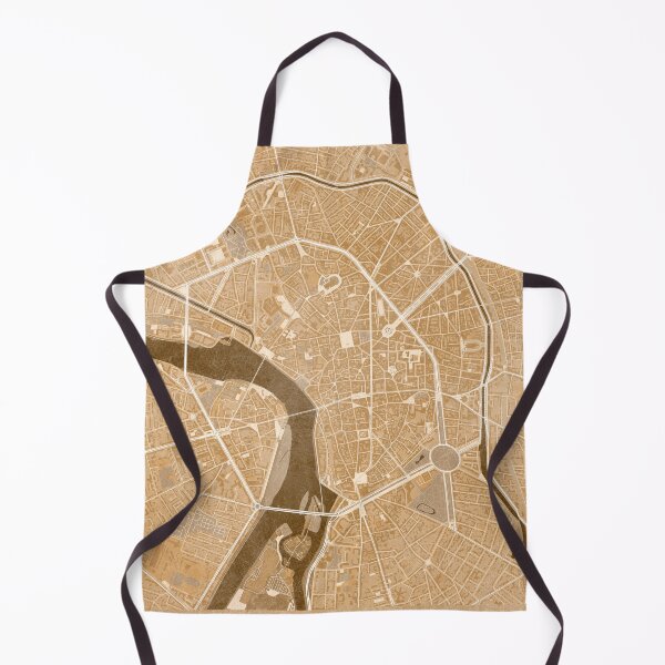 Item preview, Map of Toulouse downtown (France) in sepia vintage style designed and sold by blursbyai.