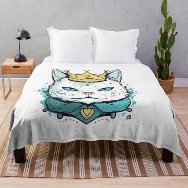 Item preview, Cute cartoon cat wearing a crown vector style designed and sold by Gerald Waters.