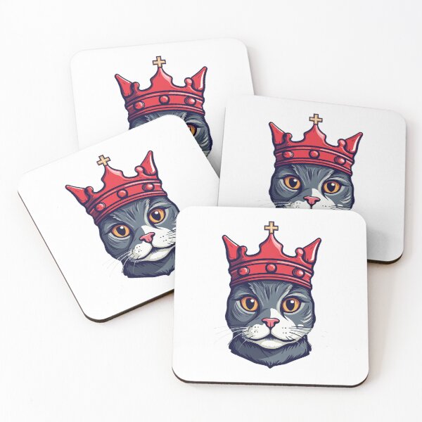 Item preview, Cute cartoon cat wearing a crown vector style designed and sold by Gerald Waters.