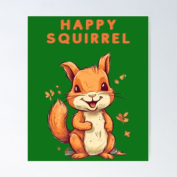Item preview, Happy Squirrel Funny Little designed and sold by michallaga.