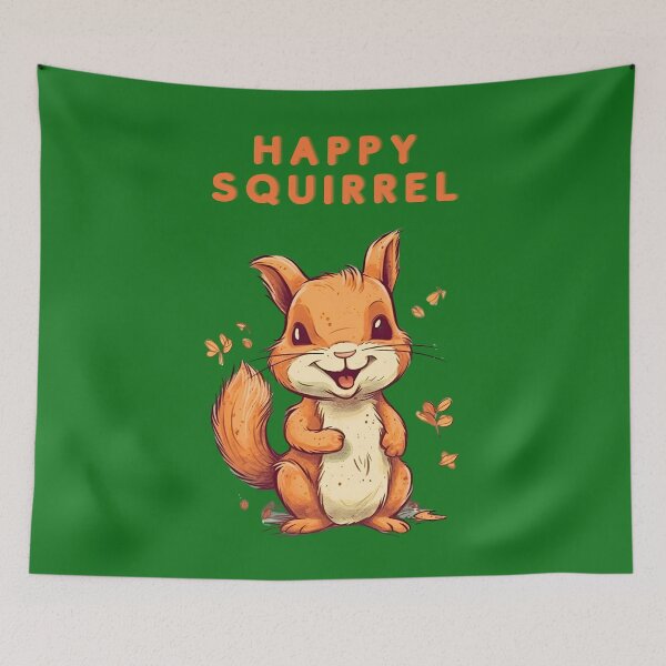 Item preview, Happy Squirrel Funny Little designed and sold by michallaga.