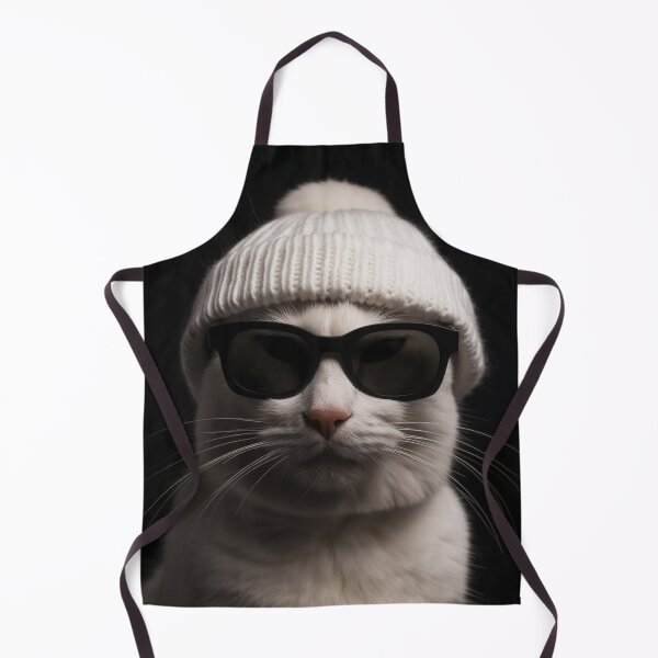 Item preview, Cool Cat Wearing Black Sunglasses And A Beanie – Perfect Birthday Gift For Cat Lover designed and sold by MadeByRobots.