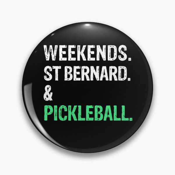 Item preview, Weekends St Bernard and Pickleball Funny Dog Gift  designed and sold by Guarddogdrive.
