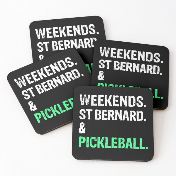 Item preview, Weekends St Bernard and Pickleball Funny Dog Gift  designed and sold by Guarddogdrive.