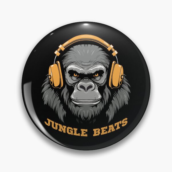 Item preview, Gorilla wearing headphones - Jungle beats designed and sold by Gerald Waters.