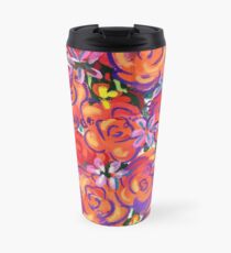 Coral Roses Travel Mug