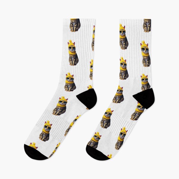 Item preview, COOL YELLOW BEANIE CAT designed and sold by w1ckerman.