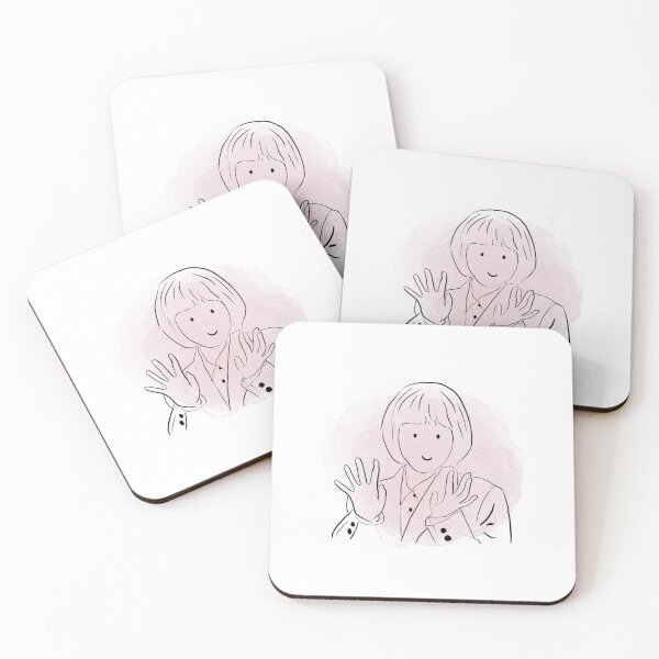 Item preview, Woo Yeong Woo line version pink background designed and sold by paintingtour.