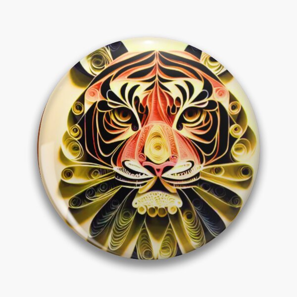 Artikelvorschau, Tiger Portrait Quilled Art (FOTO nicht echt 3D) entworfen und verkauft von HanaiPrint.