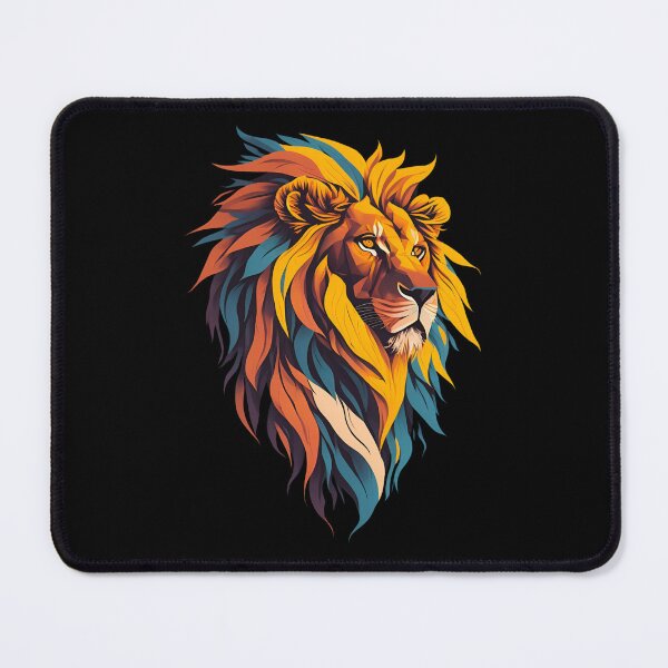 Item preview, Colorful Sunset Lion Head - Beautiful Abstract Lion Portrait Design designed and sold by Cawaiico.
