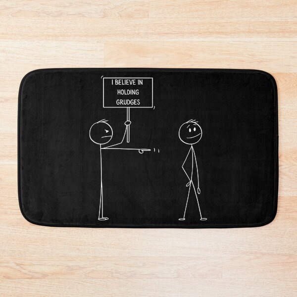 Item preview, I Believe In Holding Grudges, Stick Figure Pointing and Holding Sign, Giving the Stink Eye designed and sold by CarleLS.