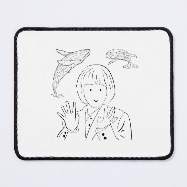 Item preview, Woo Yeong Woo line version & whale background designed and sold by paintingtour.