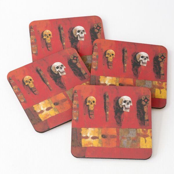 Item preview, Vibrant Mesoamerican Skulls designed and sold by ddaiart.