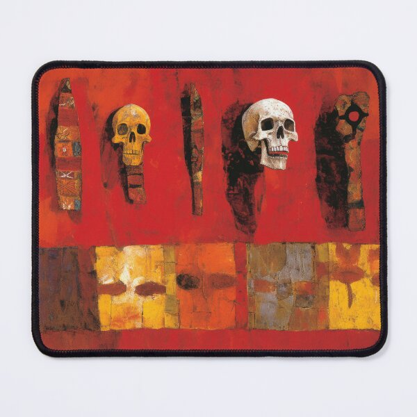 Item preview, Vibrant Mesoamerican Skulls designed and sold by ddaiart.