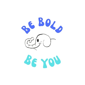 Artwork thumbnail, Be Bold, Be YOU (Blue) by RascalDesigns