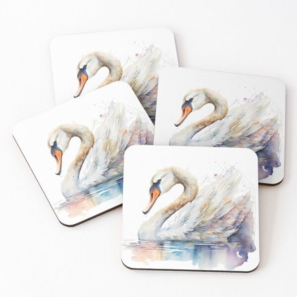Item preview, Swan Watercolour Bird Painting designed and sold by AqueductDesigns.