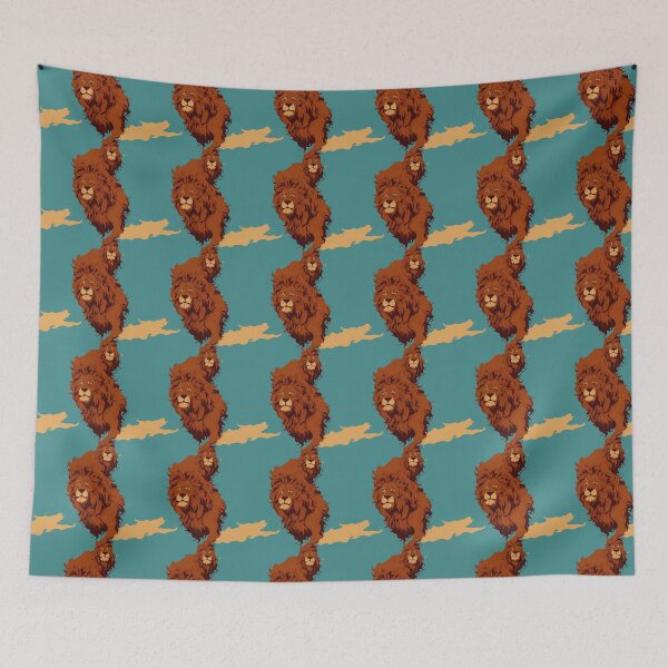 Item preview, Surreal Lion on Sky Background Pattern designed and sold by Aaron2610.