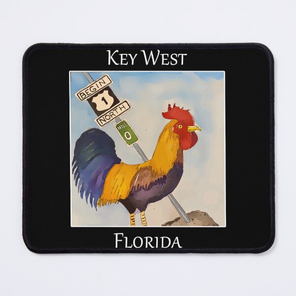 Item preview, Rooster and Mile marker 0 famous in Key West, Florida- WelshDesigns designed and sold by welshdesigns.