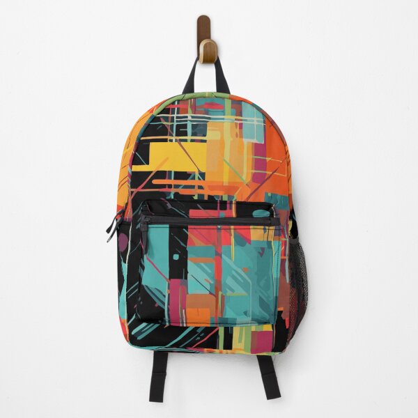 Item preview, Abstract colorful design with lines and squares designed and sold by TheShirtempire.