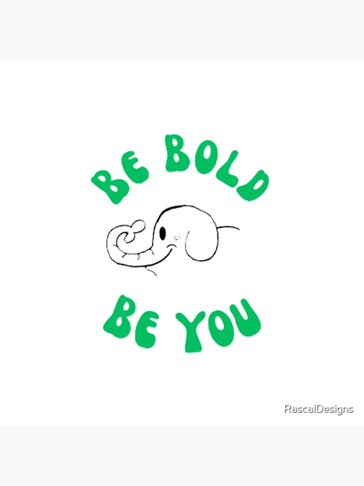 Thumbnail 4 of 4, Pillow, Be Bold, Be YOU (Green) designed and sold by RascalDesigns.