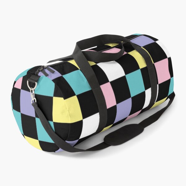 Item preview, 80s Checker Pattern Retro Check Design Black Teal Purple Pink Yellow  designed and sold by kierkegaard.