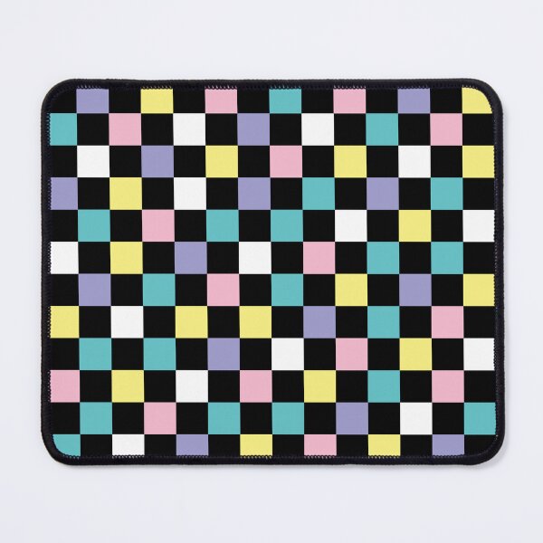 Item preview, 80s Checker Pattern Retro Check Design Black Teal Purple Pink Yellow  designed and sold by kierkegaard.