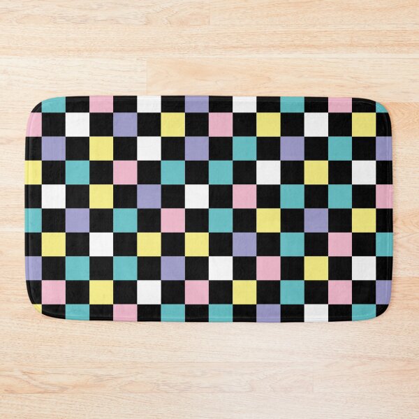 Item preview, 80s Checker Pattern Retro Check Design Black Teal Purple Pink Yellow  designed and sold by kierkegaard.