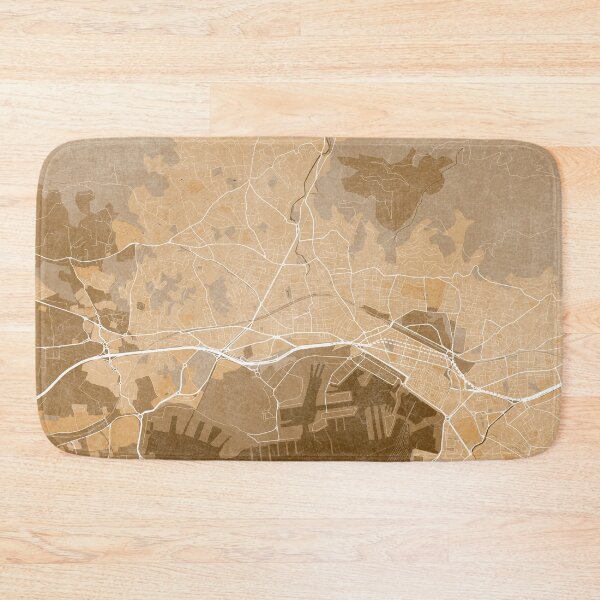 Item preview, Map of Toulon (France) in sepia vintage style  designed and sold by blursbyai.