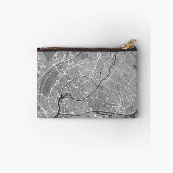 Item preview, Map of Strasbourg downtown (France) in gray vintage style designed and sold by blursbyai.