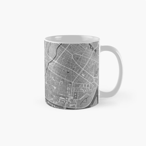Artikelvorschau, Map of Strasbourg downtown (France) in gray vintage style entworfen und verkauft von blursbyai.