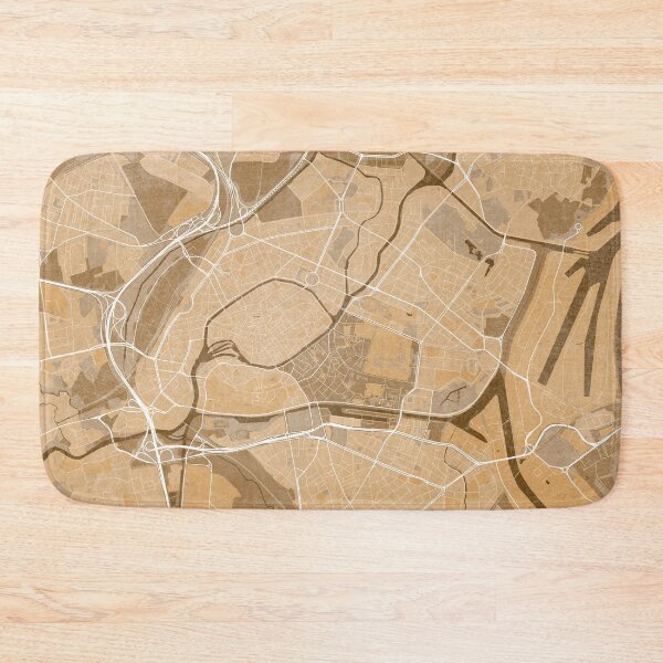 Artikelvorschau, Map of Strasbourg (France) in sepia vintage style entworfen und verkauft von blursbyai.