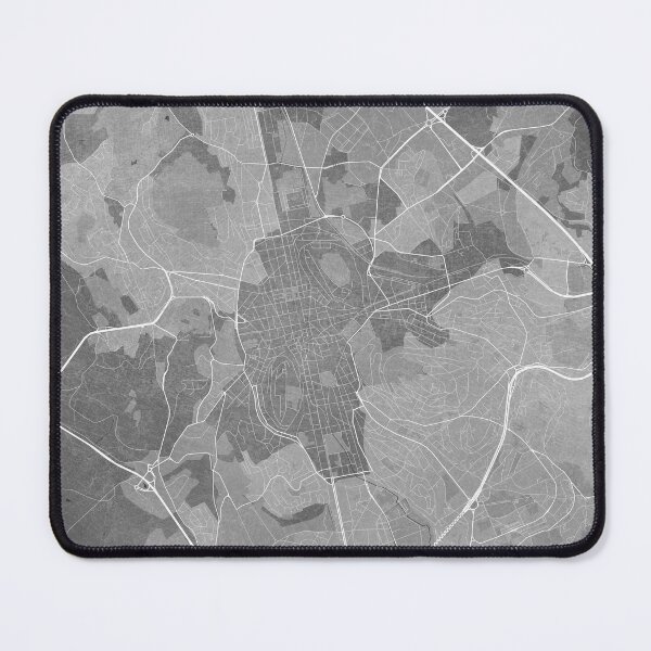 Item preview, Map of Saint Etienne (France) in gray vintage style designed and sold by blursbyai.