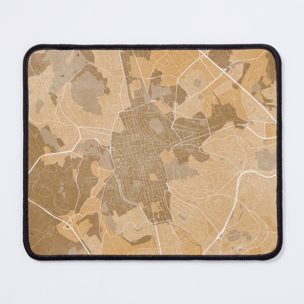 Item preview, Map of Saint Etienne (France) in sepia vintage style designed and sold by blursbyai.