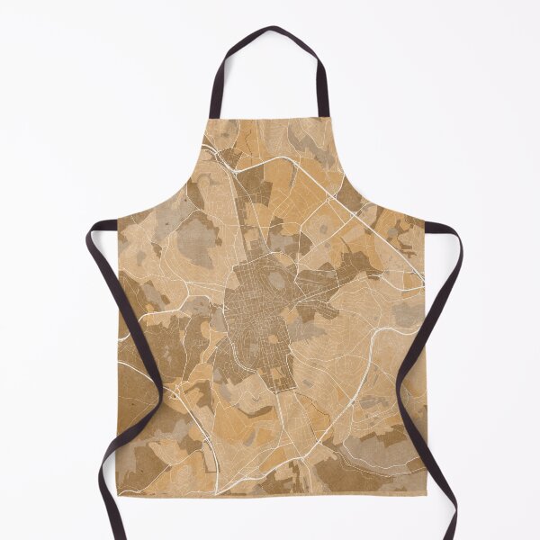 Item preview, Map of Saint Etienne (France) in sepia vintage style designed and sold by blursbyai.