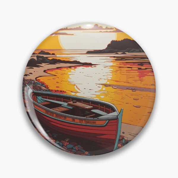 Item preview, A Lonely Boat at the Seashore designed and sold by Crystal Heaven.
