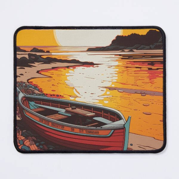 Item preview, A Lonely Boat at the Seashore designed and sold by Crystal Heaven.