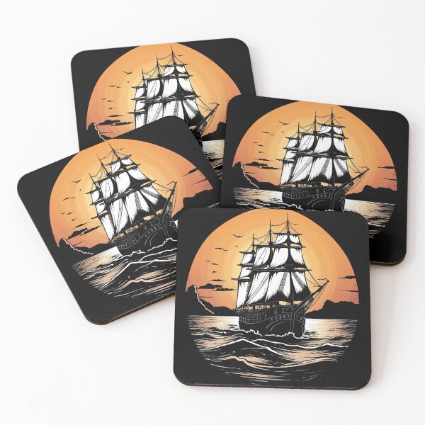 Item preview, Pirate Ship at Sunset designed and sold by ArtShiftFL.