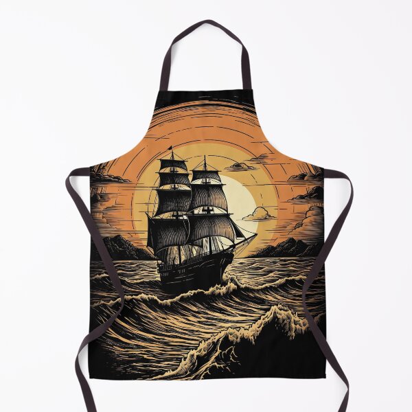 Item preview, Pirate Ship at Sunset - Vintage Style designed and sold by ArtShiftFL.